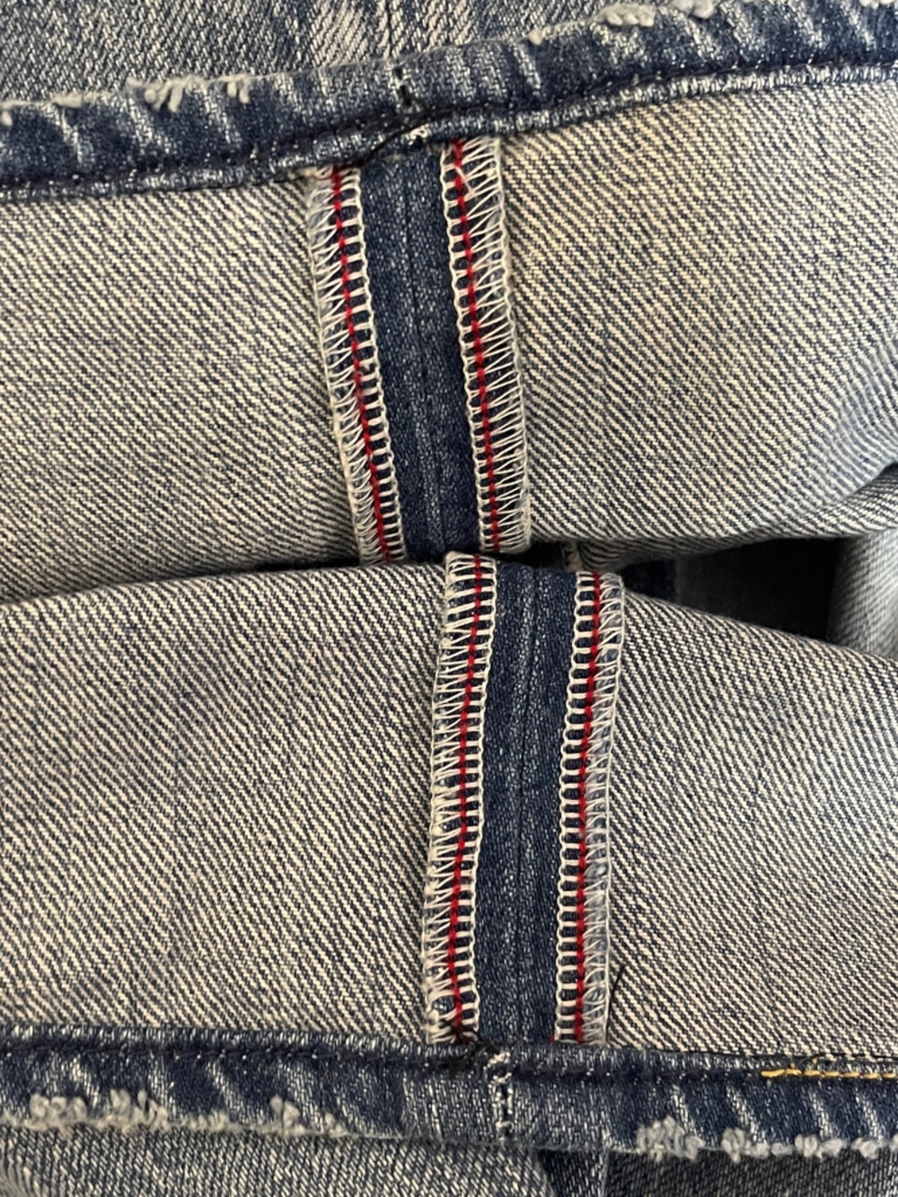 Moussy Vintage Selvedge Jeans Women's 28 Button Fly Straight Leg Distressed - Picture 16 of 16